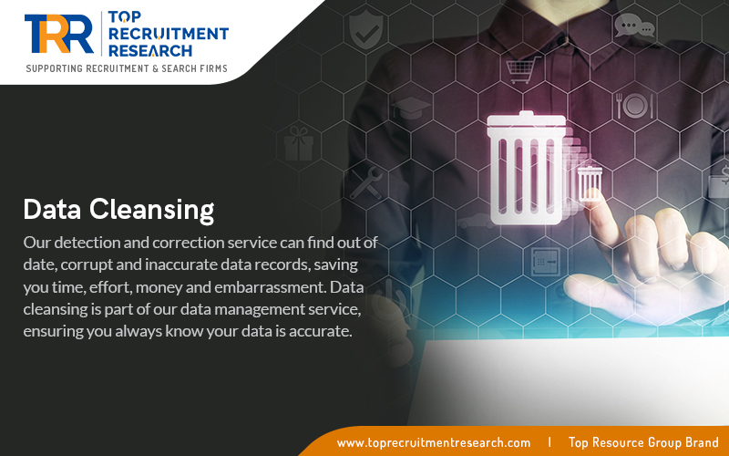 Data cleansing is part of our data management service, ensuring you always know your data is accurate